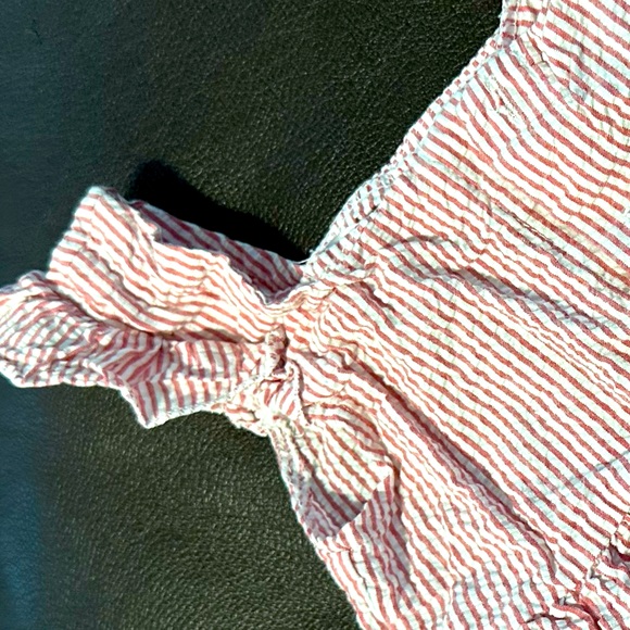 Toddler seersucker summer dress red white striped sizetagmissing readdescription - Picture 5 of 12